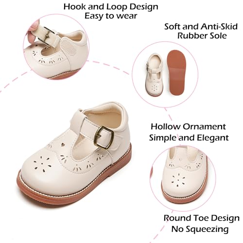 Image of PHIRAMIN Toddler Girl Mary Jane Dress Shoes-Little Girl School Uniform Shoes for Wedding Party