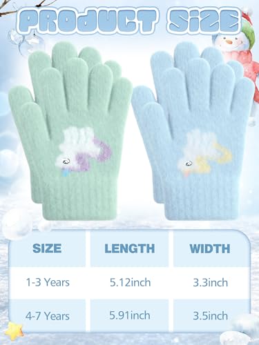 Image of EBOOT 3 Pairs Winter Kids Gloves Warm | Toddler Gloves for Boys Girls Outdoor, Full Finger Fluffy Soft Mittens for 1-11 Years Children, Multiple Colors