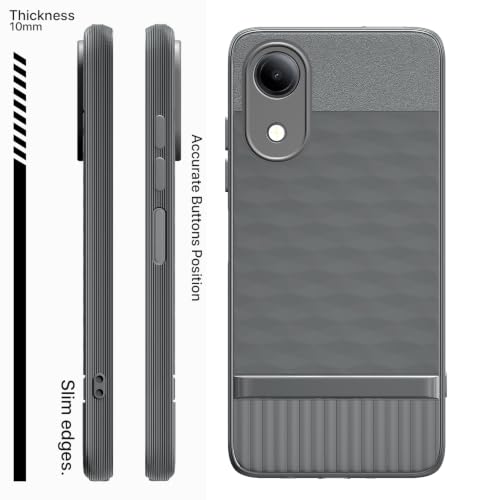 Image of Outlouders Back Cover for Vivo T5e | Full Camera Protection | TPU Soft Flexible Shockproof Bumper Case (Grey)