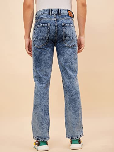 Image of HIGH Star Men's Mid Rise Bootcut Fit Stretchable Jeans