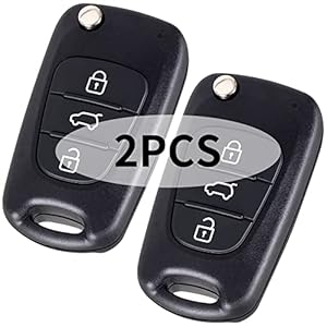 Yosemy 2Stück Schlüssel Gehäuse Fernbedienung Kompatibel mit Hyundai i10 i20 i30 ix20 ix35 und Ceed Soul Sportage Venga Auto Schlüsselgehäuse für 3-Tasten Messertyp Autoschlüssel Funkschlüssel
