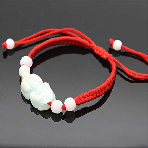 MANRUO The Best Feng Shui Red String Bracelet with Color Jade Pi Xiu/Pi Yao Bead Lucky Wealthy Amulet Brecelet Jewelry4