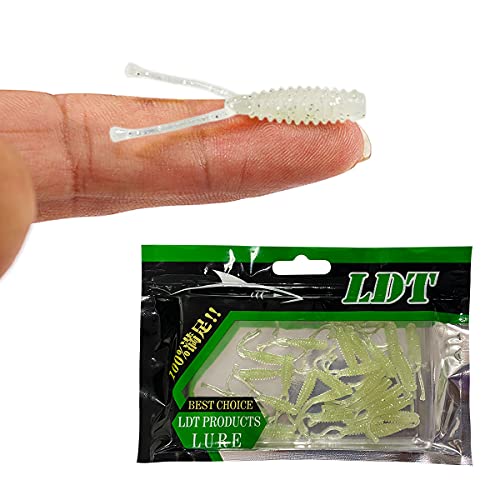 LDT ワームセット 4色 30個 0.35g/40mm ガルプ ワーム バス ジグヘッド ルアー ヒラメ 根魚 (ピンク) 6枚目