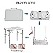 RedSwing 2ft Folding Camping Table,Small Portable Pinic Table Adjustable Height, Lightweight Aluminum Camping Table for Outdoor Indoor Hiking Camp