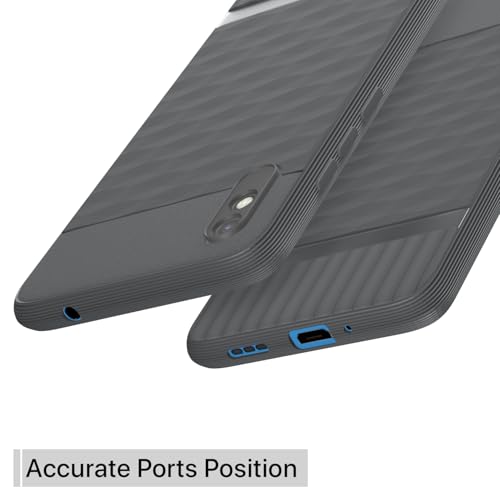 Image of Pikkme Back Cover for Redmi 9A / 9i / 9A Sport Camera Protection 3D Hexa Cube Design Silicone Protective Bumper Case (Grey)