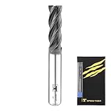 SPEED TIGER Micrograin Carbide Square End Mill - 4 Flute - ISE1/8'4T (5 Pieces, 1/8') - for Milling Alloy Steels, Hardened Steel, Metal & More – Mill Bits Sets for DIYers & Professionals