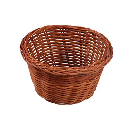 Ciieeo Round Mini Easter Storage Basket Cute Decorative Mini Weaving Basket for Candy Cookies Items for Home Kindergarten Festive Decor