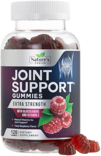 Joint Support Gummies Extra Strength Glucosamine Gummy Supplement with Vitamin E - Natural Cartilage & Joint Health & Flexibility Support, Best Support Glucosamine Chew for Men & Women - 120 Gummies