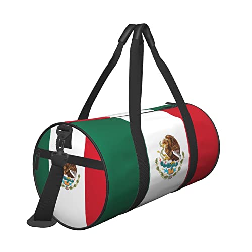 Round Duffle Bag Flag Of Mexico Unisex Travel Bag Duffle Bag2