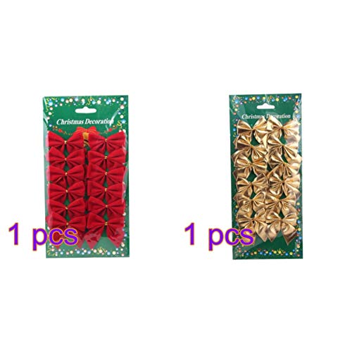 LEORX Natale Decorazioni Natale nastro archi rosso...