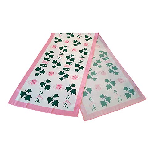 Pink and Green Sorority Paraphernalia AKA Scarf Long 62-Inch (Light Elegant Chiffon) Women Gift2