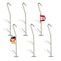 Zite Fishing Räucherhaken-Fisch Set V-Form [6,12,18 Stück im Set] auch Fleisch, Käse & Mehr räuchern Fisch-Räucherhaken-Edelstahl Räucherzubehör Fischhaken zum Räuchern