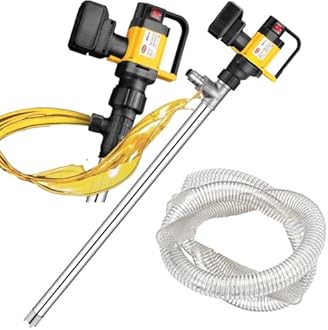Electric Oil Barrel Pump, 130L/min Large Suction Fuel Drum Pump, 1000W Battery Powered Oil Transfer Pump, 3 Adjustable Speed Diesel Transfer Pump, Liquid Transfer Pump for High Viscosity Liquid
