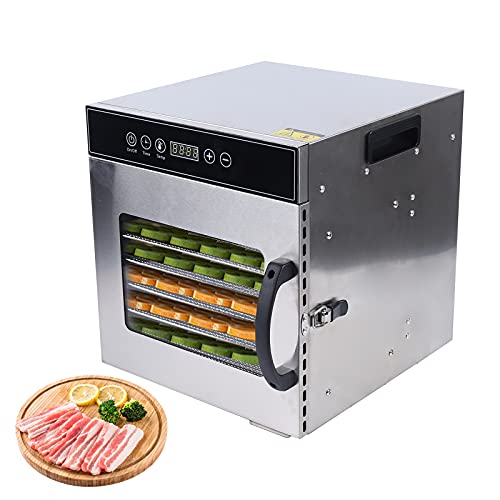 8 Etagen Dörrgerät Küche Dörrautomat Food Dryer Edelstahlgestelle Elektrischer Obst und Gemüse Trockner 400W für Obst Kräuter Pilze Fisch – Bild 4