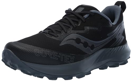 Saucony Peregrine 14 GTX femme pour courir sous la pluie en forêt