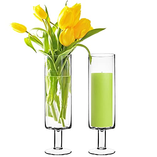 Buy Cys Excel Glass Hurricane Pillar Candle Holder Multiple Size