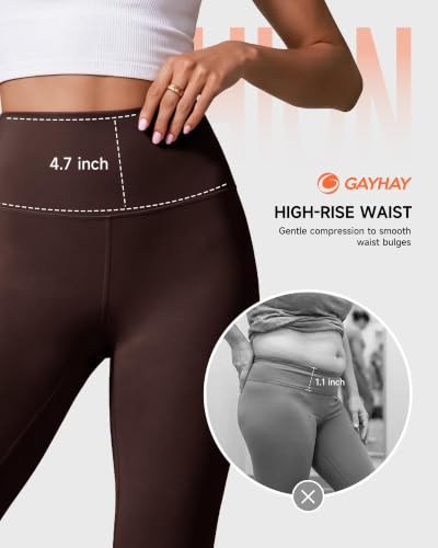Image of GAYHAY High Waisted Leggings with Pockets for Women - Buttery Soft Yoga Pants for Gym Workout, Athletic Running