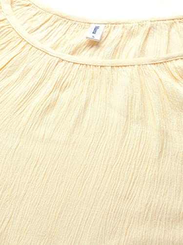 Image of Maaesa Rayon Top (X-Large, Beige Black)