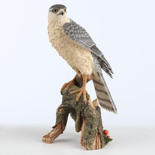 Figurita de Escultura de Animal Halcón de Poliresina Pintada a Mano miniatura 2
