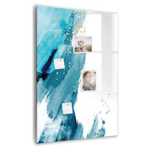 Tableau verre magnétique effaçable avec aimants néodyme pour fixer photos et mémos