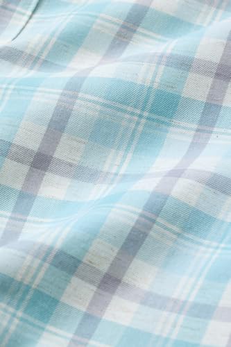 Image of SNITCH Men Casual Shirt | Slim Fit Full Sleeve Button-Down Collar Plaid Design | Polyester Cotton Linen Blend & Breathable Fabric for Everyday Wear