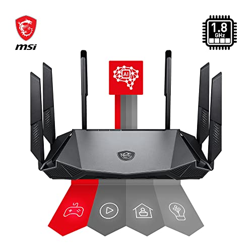 RadiX AX6600 WiFi 6 Tri-Band Gaming Router - WLAN fino a 6600 Mbps (5GHz, 2.4GHz Wireless), AI QoS Priority, MU-MIMO, Beamforming, WPA3, 2.5G WAN/LAN e 4 porte LAN 1G - Router - Immagine 7