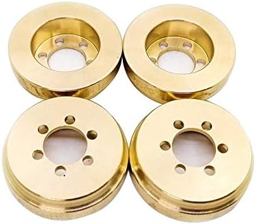 Brass Wheel Hex Hub 4pcs 1/10 Wheel Weights Counterweight Heavy Duty Wheel Rim Smooth Driving Increase Weight ForSCX10 Car - (Color: 4pcs, CN)