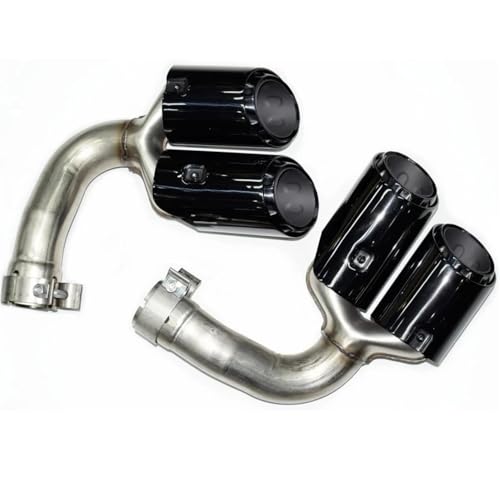 Cabezal escape para Cayenne punta Turbo doble salida acero inoxidable negro 4
