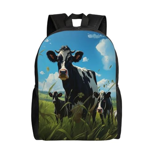 Comfort Fit Unisex Cattle Grassland Sky Backpack Durable for Daily Commute & Travel Adventures 16 Inch