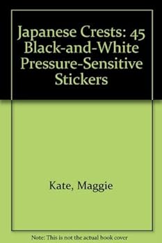 Paperback Japanese Crests: 45 Black-And-White Pressure-Sensitive Stickers Book