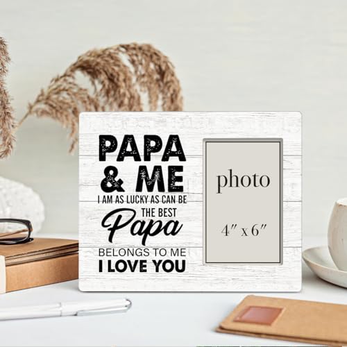 Oqtumes-Papa-Gift-Wood-Picture-Frame-Gifts-for-Grandpa-Grandad-Grandfather-Rustic-Papa-and-Me-Wood-Picture-Frame-8-x-10-Inches-Wall-Mount-and-Tabletop-4-x-6-Inch-Photo Oqtumes Papa Gift Wood Picture Frame Gifts for Grandpa Grandad Grandfather Rustic Papa and Me Wood Picture Frame 8 x 10 Inches Wall Mount and Tabletop 4 x 6 Inch Photo