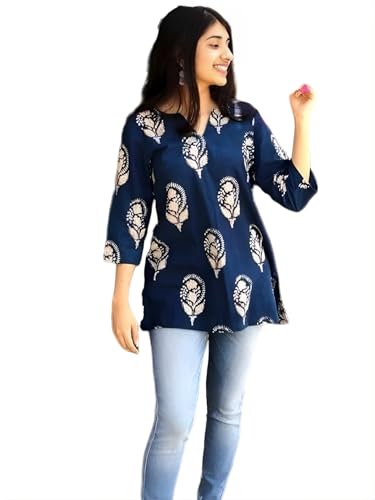 Image of Cotton Printed Short Kurti for Women
