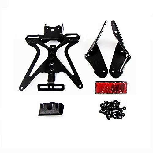  One by Camamoto cod 77541408 Porta Targa Regolabile/reclinabile in Acciaio ricavato dal Pieno Tagliato a Laser predisposizione di Luce Targa Compatibile con Yamaha t-Max 530 Anno dal 2012 al 2016