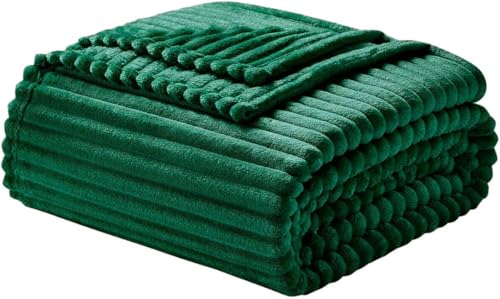 Image of Nestl Blanket for Bed - Cozy Warm Fuzzy Blankets for Women (05 - Hunter Green, Queen (90 inch x 90 inch))