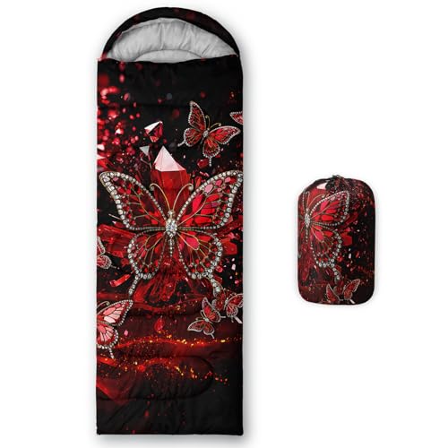 Image of QOOMO Ball Flower Camping Sleeping Bags,3 Season Warm & Cool Weather,Lightweight,Waterproof Sleeping Bags for Adults & Kids,Traveling,and Outdoors,Camping Gear Equipment