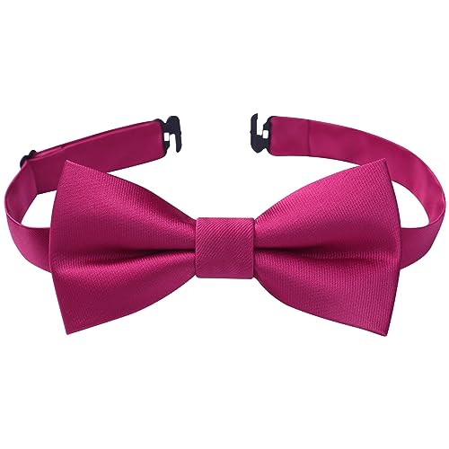 Image of HISDERN Bow Ties for Boys Pre Tied Toddler Bow Tie Adjustable Kids Bowties Clip On Fun Patterned Bowties for Wedding Party