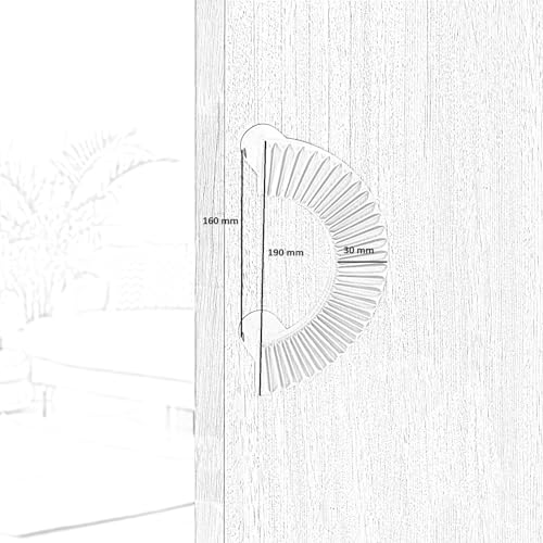 Image of HARMONUS 8-inches Round Shape Glass Door Handles for Main Door, PVD Gold Door Handles, Wardrobe Handles, Handles for Glass Doors,Glass Door Pull Handle (Pack of 1 Set,HI-618 PVD Gold Finish)