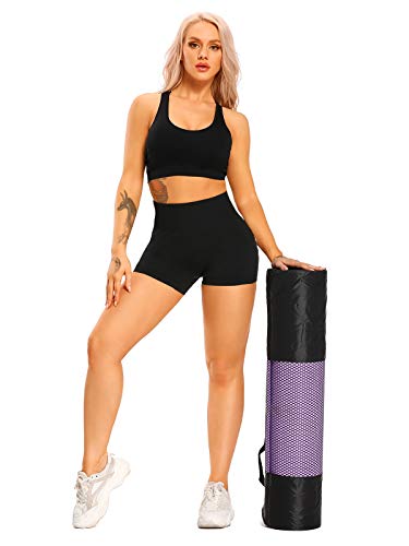 FITTOO Naadloze sportshorts voor dames, korte broek voor yoga, training, fitness, met hoge taille - Image 6