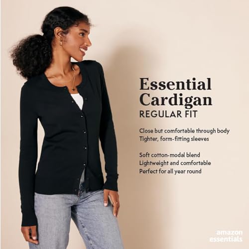 Amazon Essentials Women's Lightweight Crewneck Cardigan Sweater (Available in Plus Size) - Image 3