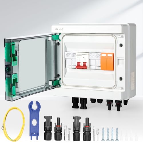 Buyweek Caja Combinadora Fotovoltaico Solar 500v 32a Pv Combiner Box Con Protector Sobretensiones, Interruptor De Circuito Dc, 2 String, Ip65 Impermeable, Para Sistemas Solares Fotovoltaico Buyweek Caja Combinadora Fotovoltaico Solar 500v 32a Pv Combiner Box Con Protector Sobretensiones, Interruptor De Circuito Dc, 2 String, Ip65 Impermeable, Para Sistemas Solares Fotovoltaico