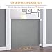 PawHut Hunde Türschutzgitter Treppenschutzgitter Treppenschutz Sicherheitstrennwand Trennwand Türschutz Treppenschutzgitter ausziehbar treppenschutzrollo Rollo Einrollbar PVC Grau 115 x 82,5 cm