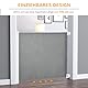 PawHut Hunde Türschutzgitter Treppenschutzgitter Treppenschutz Sicherheitstrennwand Trennwand Türschutz Treppenschutzgitter ausziehbar treppenschutzrollo Rollo Einrollbar PVC Grau 115 x 82,5 cm