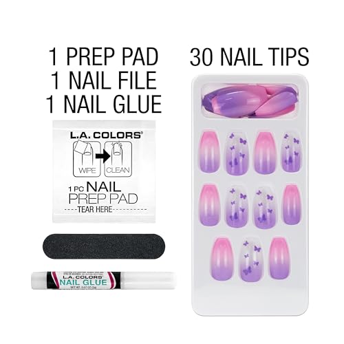 Image of L.A. COLORS Nail Frill Artificial Nail Tip (carded), TRUE Beauty CNT466W