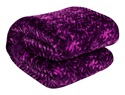 Image of Premium Herringbone Style Microfiber Filled Quilt RAZAI for Heavy Winter (Wine, Double)