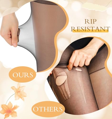 2Pcs Black Tights Sheer, High Waist Black Tights for Women Sheer Rip Resistant Strong Control Top for Everyday and Formal Use4