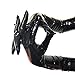 KLVEU Long Black Leather Gloves Shiny Long Black Gloves for Women Costume Cosplay Party(B-M)