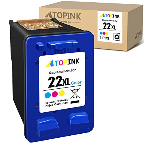 ATOPINK Remanufactured Ink Cartridge Replacement for HP 22XL 22 XL Compatible with OfficeJet 4315 J3680 J3508 J3606 J3608 J3625 Deskjet F4180 3910 3920 PSC 1410 1402 FAX 1250 3180 (Tri-Color, 1-Pack)