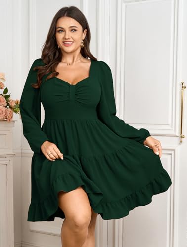 Image of SCOMCHIC Women's Plus Size Cocktail Mini Short Dress