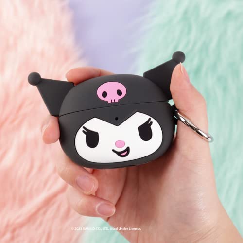 Image of iFace Hello Kitty and Friends Cute AirPods Pro 2 Case Compatible with AirPods 2nd Gen Pro - Cute Silicone Protective Cover [Carabiner Clip Included] [Wireless Charging Compatible] - Kuromi