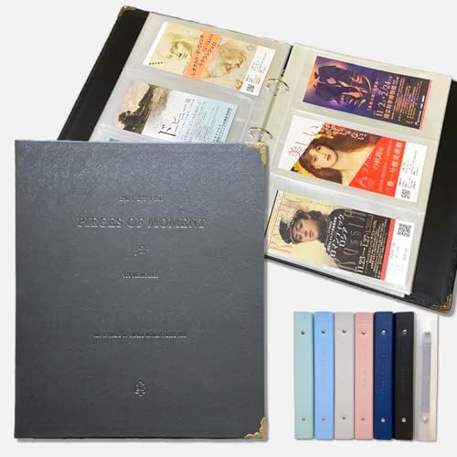 ReTORUE チケットホルダー 最大180枚収納 チケットファイル チケットケース チケット 収納 保管 ホルダー (ブラック一式セット)